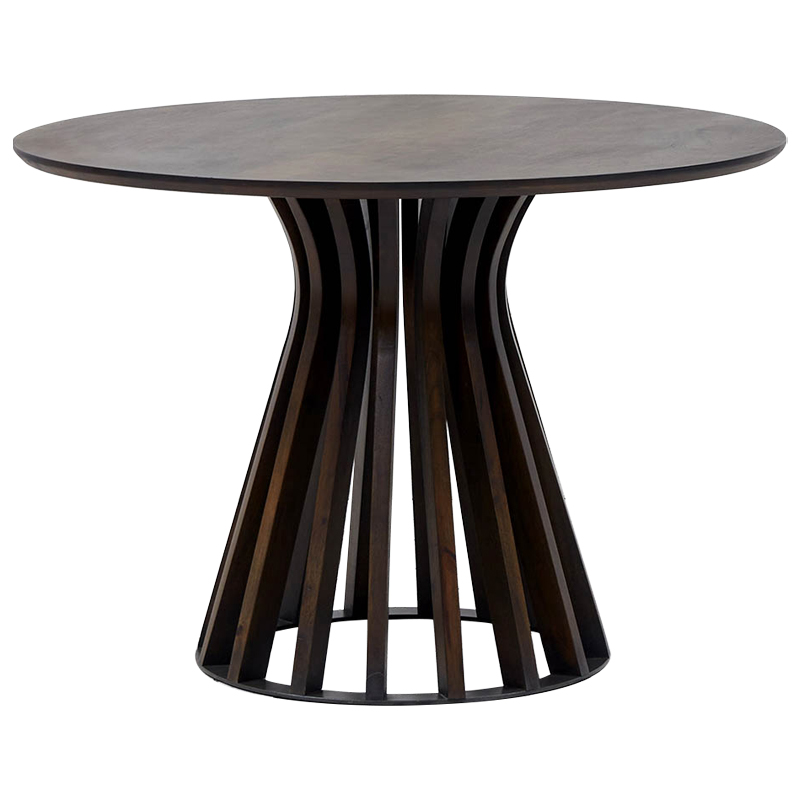 Обеденный круглый стол Seamus Brown Wood Dining Table Коричневый Обеденный круглый стол Seamus Brown Wood Dining Table Коричневый в Грозном | Loft Concept