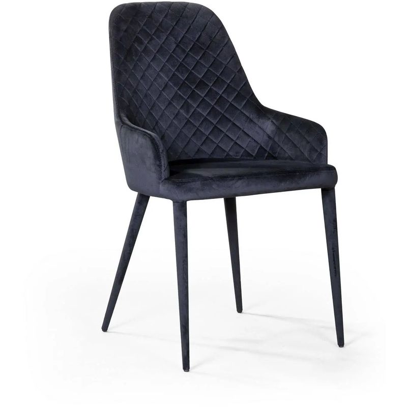Стул Douglas Rhombus Chair Черный Велюр Черный Стул Douglas Rhombus Chair Черный Велюр Черный в Грозном | Loft Concept