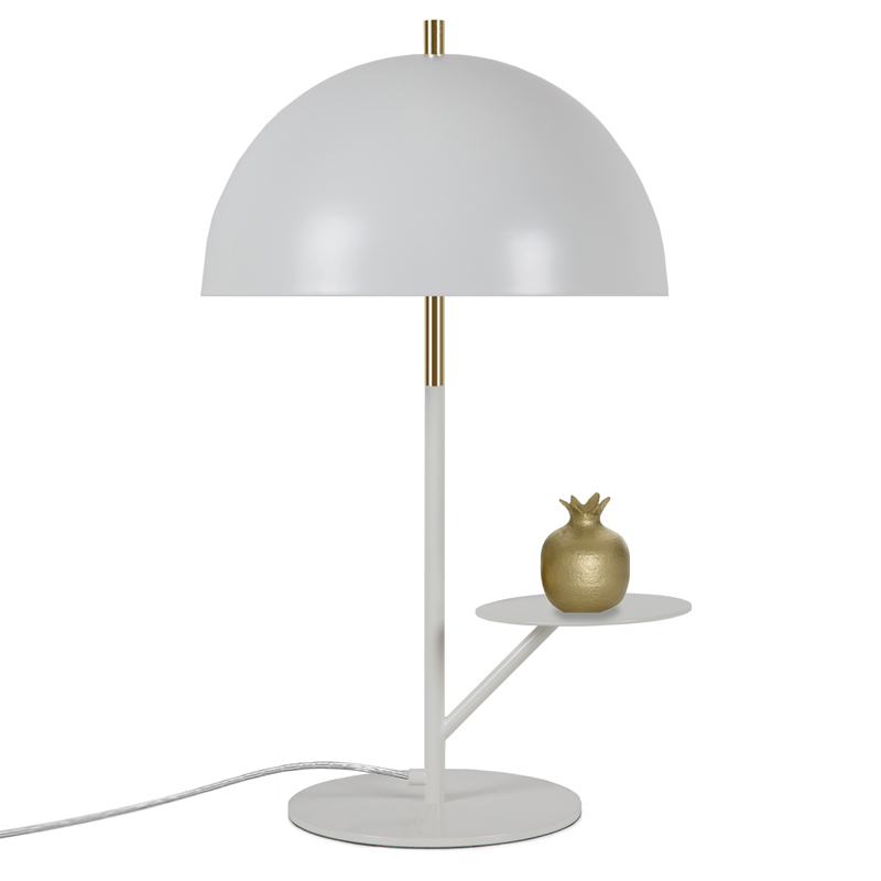 Настольная лампа Table lamp Butler WHITE Латунь Белый Настольная лампа Table lamp Butler WHITE Латунь Белый в Грозном | Loft Concept