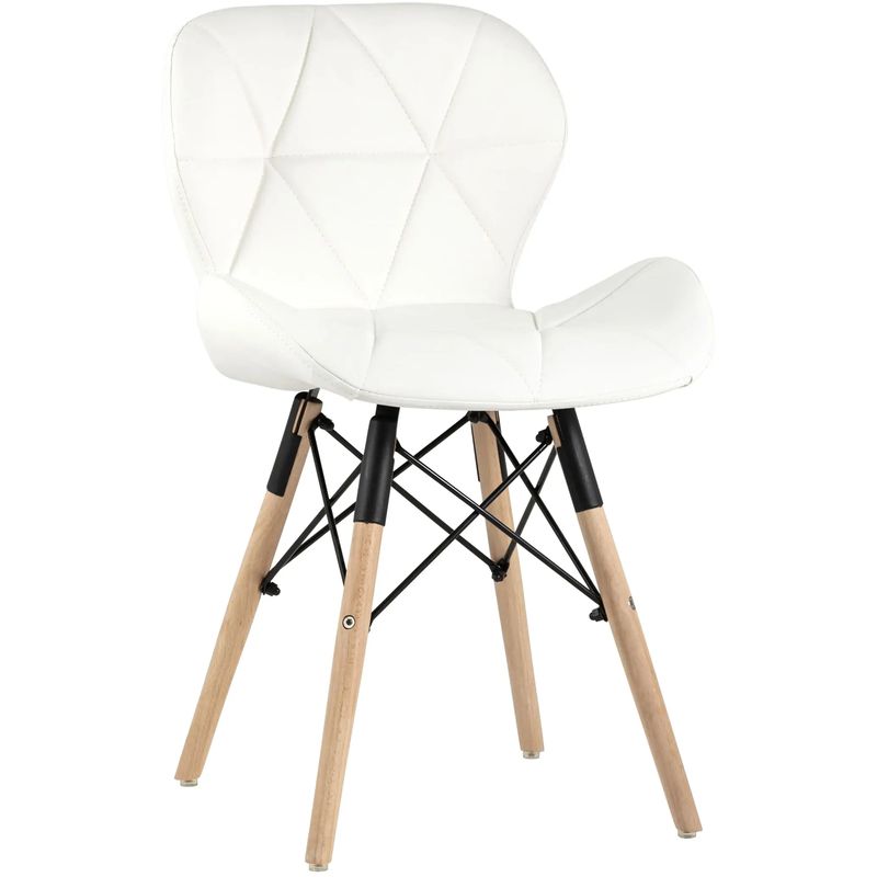 Стул Jeroen Chair Белая Экокожа Белый Древесина Черный Стул Jeroen Chair Белая Экокожа Белый Древесина Черный в Грозном | Loft Concept
