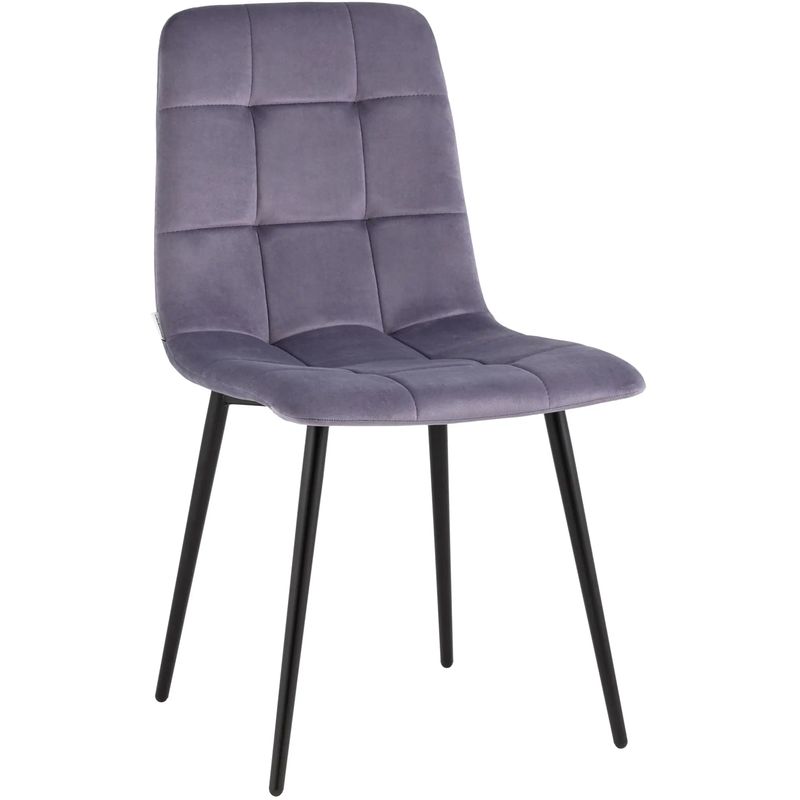 Стул NANCY Chair Пыльно-Сиреневый Велюр Сиреневый Черный Стул NANCY Chair Пыльно-Сиреневый Велюр Сиреневый Черный в Грозном | Loft Concept