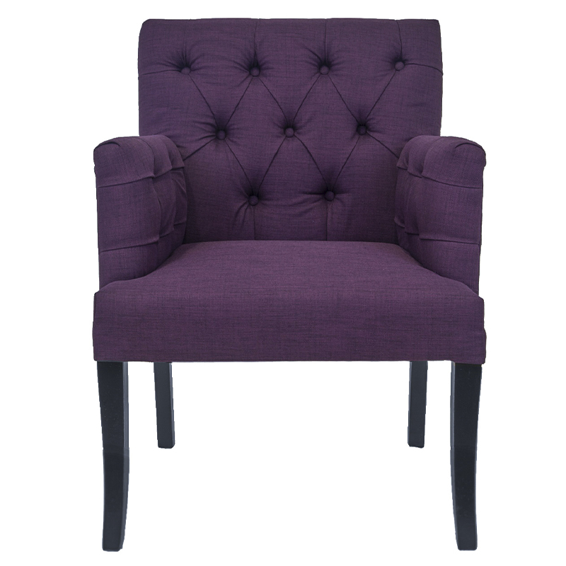 Кресло Addison Chic Armchair purple flax Фиолетовый Черный Кресло Addison Chic Armchair purple flax Фиолетовый Черный в Грозном | Loft Concept