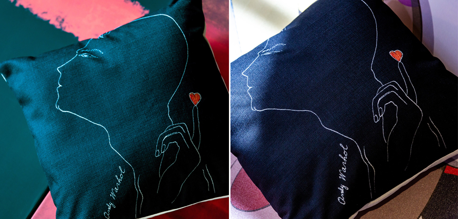 Декоративная подушка White Silhouette Lover Pillow Декоративная подушка White Silhouette Lover Pillow - Loft-Concept в Грозном