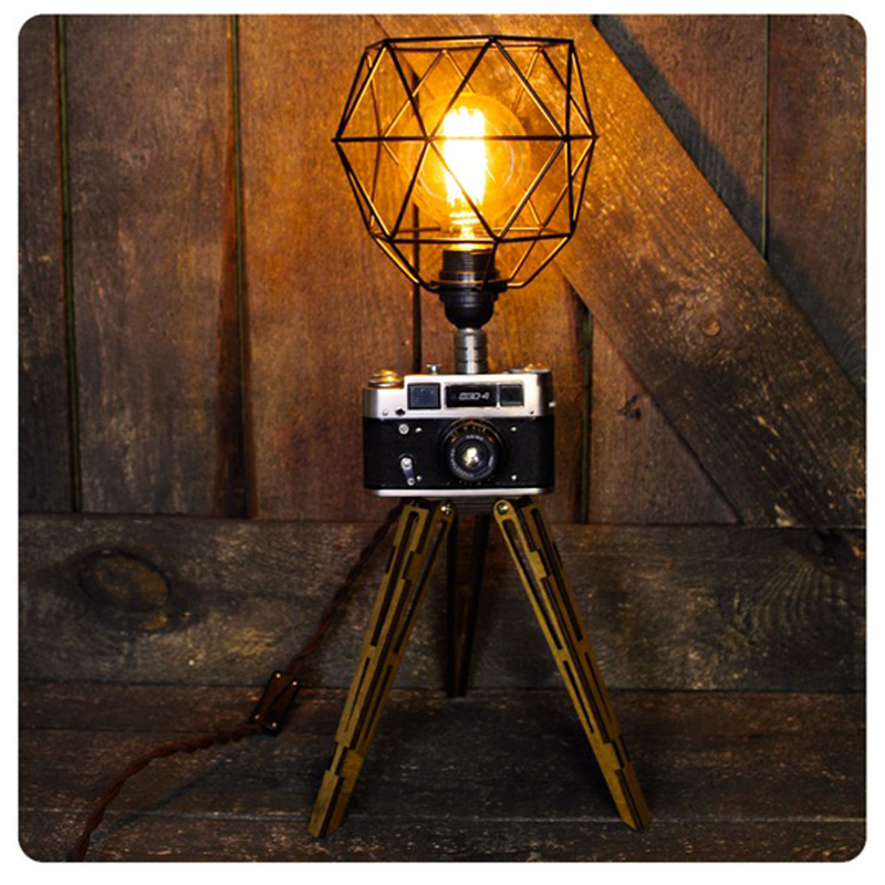 Настольная лампа Retro Camera Черный Настольная лампа Retro Camera Черный в Грозном | Loft Concept