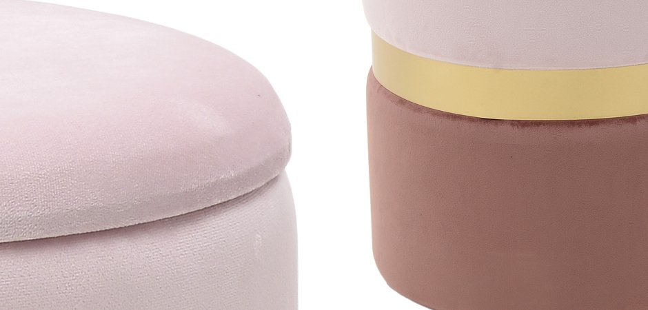 Комплект пуфов Golden Belt Soft Pink & Deep Pink Комплект пуфов Golden Belt Soft Pink & Deep Pink - Loft-Concept в Грозном