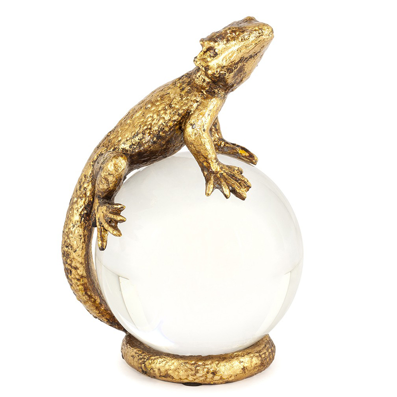 Статуэтка PAPERWEIGHT LIZARD Белый Бронза Статуэтка PAPERWEIGHT LIZARD Белый Бронза в Грозном | Loft Concept
