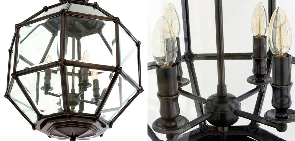 Люстра Lantern Owen Bronze M - Loft-Concept в Грозном