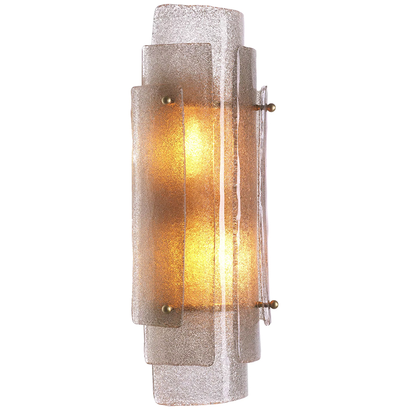 Бра Eichholtz Wall Lamp Sylvester Латунь Стекло Смок Бра Eichholtz Wall Lamp Sylvester Латунь Стекло Смок в Грозном | Loft Concept