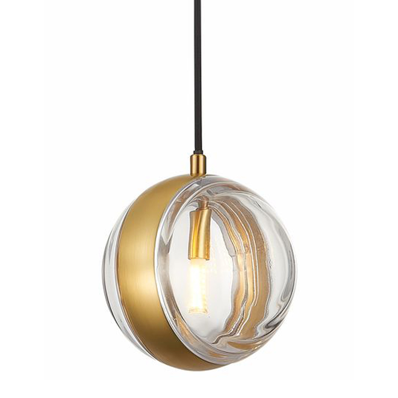Подвесной светильник Leandra Hanging Lamp Латунь Прозрачное Стекло Подвесной светильник Leandra Hanging Lamp Латунь Прозрачное Стекло в Грозном | Loft Concept