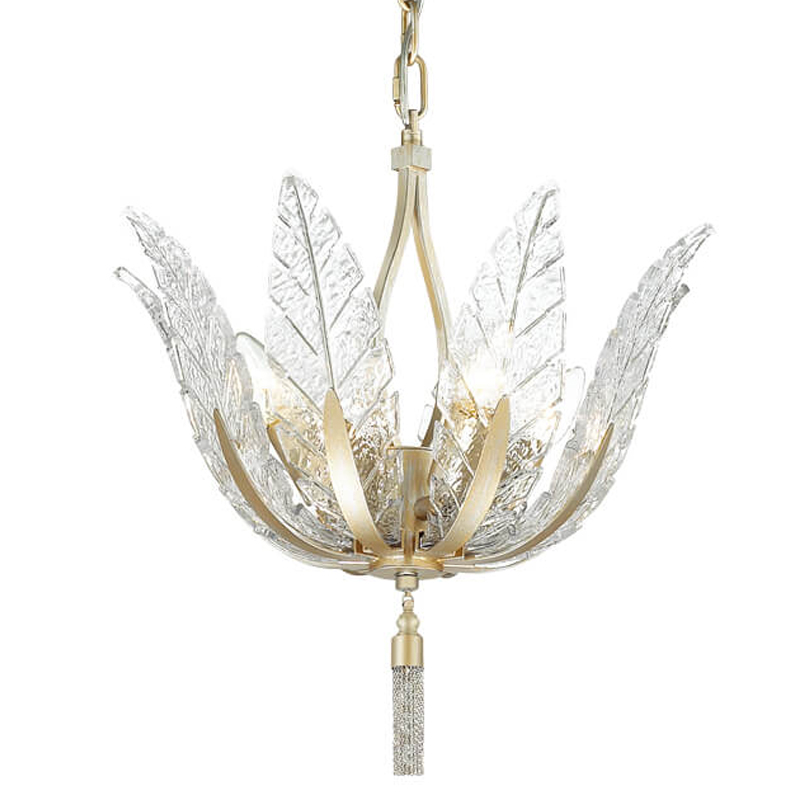 Люстра Glass Petals Chandelier 36 Золотой Прозрачный (Transparent) Люстра Glass Petals Chandelier 36 Золотой Прозрачный (Transparent) в Грозном | Loft Concept