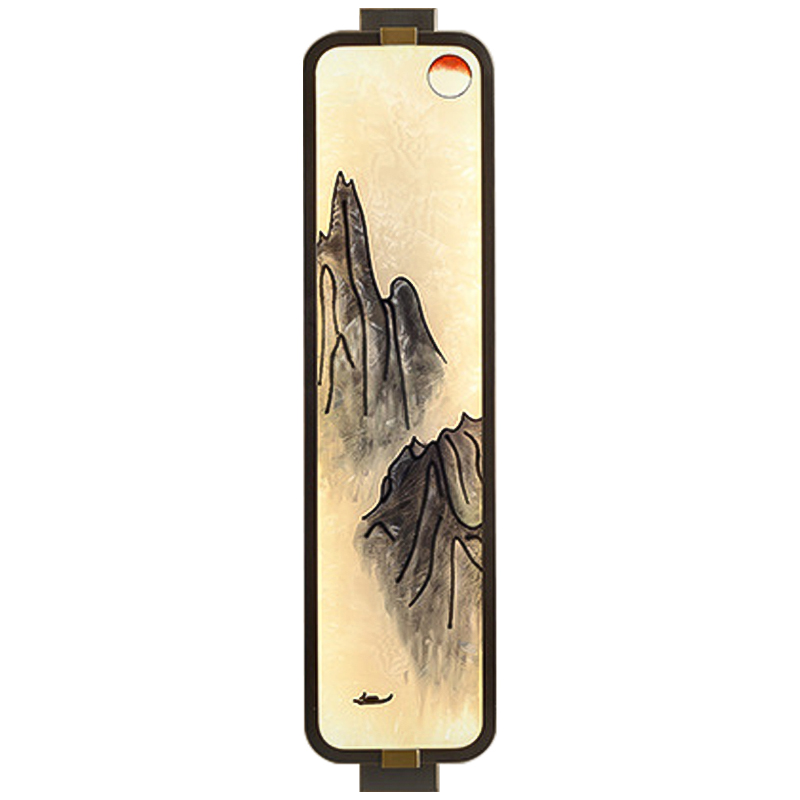 Настенный светильник Mountains Oriental Scenes Wall Lamp Темная медь Бежевый Черный Красный Настенный светильник Mountains Oriental Scenes Wall Lamp Темная медь Бежевый Черный Красный в Грозном | Loft Concept