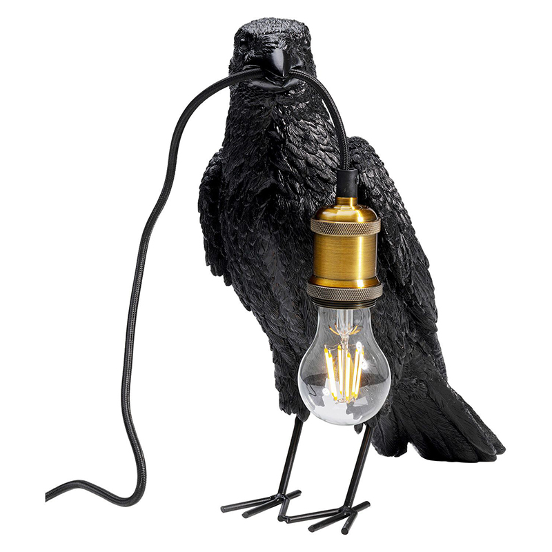 Настольная лампа Ворона Black Crow Черный Настольная лампа Ворона Black Crow Черный в Грозном | Loft Concept