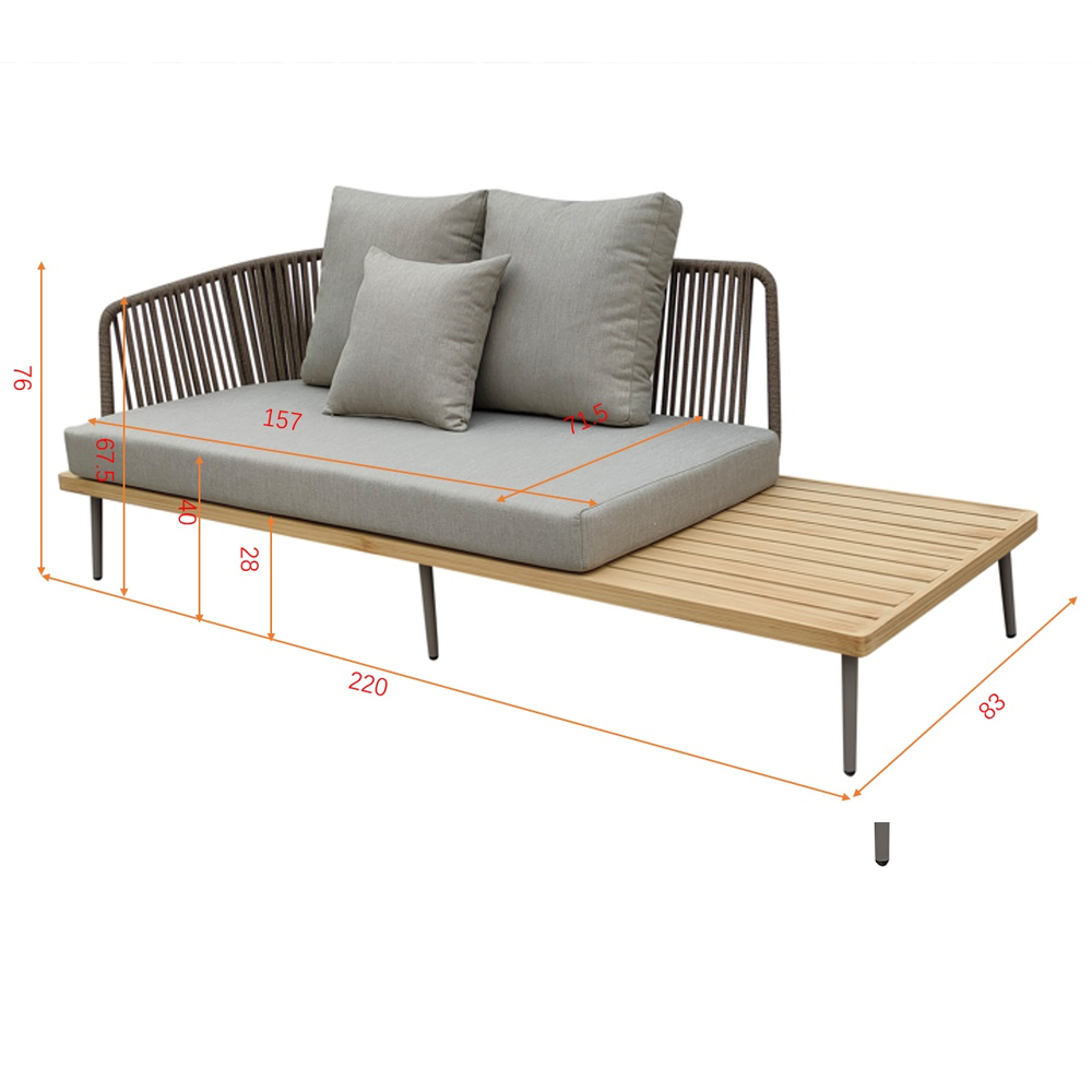 Диван трехместный уличный Street Comfort серый в Грозном