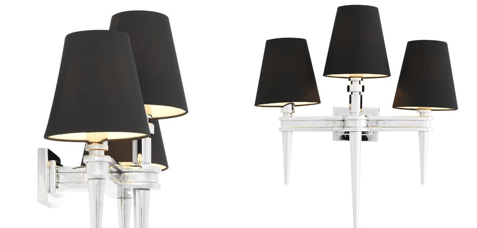Бра Wall Lamp Waterloo Triple Nickel Бра Wall Lamp Waterloo Triple Nickel - Loft-Concept в Грозном
