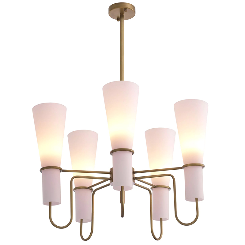 Люстра Eichholtz Chandelier Sketch Латунь Белый Люстра Eichholtz Chandelier Sketch Латунь Белый в Грозном | Loft Concept