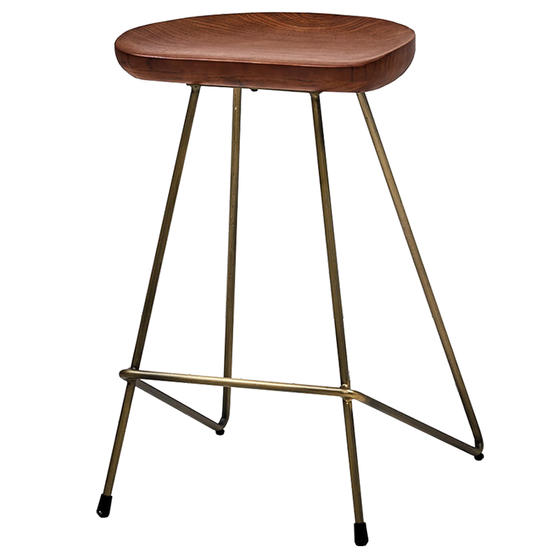 Барный стул Foester Wood Stool Бронза Коричневый Барный стул Foester Wood Stool Бронза Коричневый в Грозном | Loft Concept