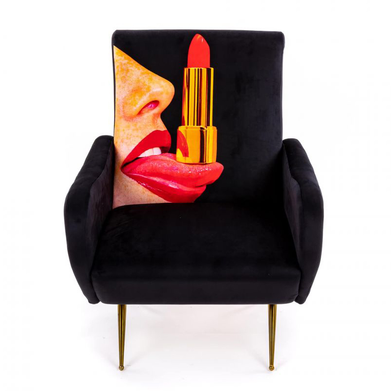 Кресло Seletti Armchair Tongue Black Черный Мульти Кресло Seletti Armchair Tongue Black Черный Мульти в Грозном | Loft Concept