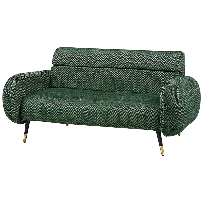 Диван Hebert Sofa Green M Зеленый Зеленый Черный Латунь Диван Hebert Sofa Green M Зеленый Зеленый Черный Латунь в Грозном | Loft Concept