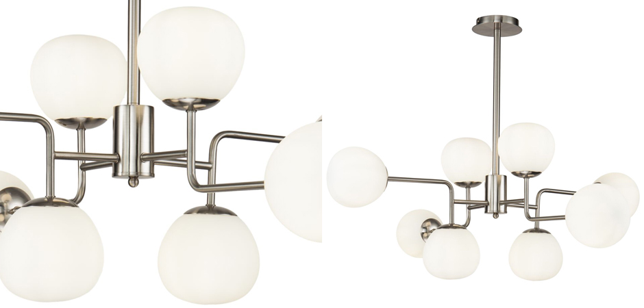 Люстра Tiepolo Ball Chandelier Nickel 8 Люстра Tiepolo Ball Chandelier Nickel 8 - Loft-Concept в Грозном