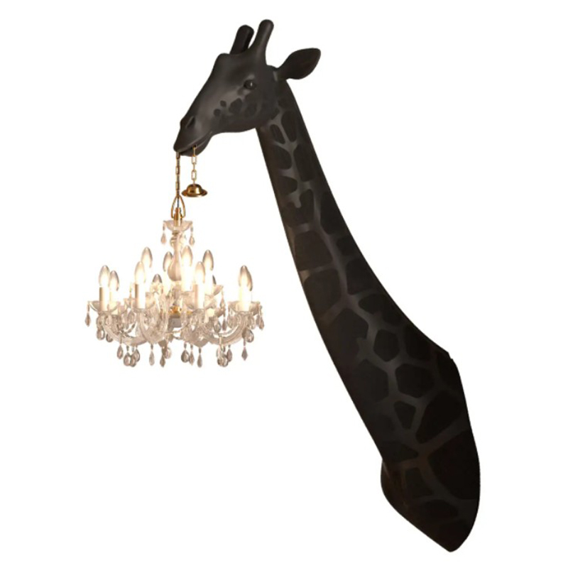 Бра черный жираф Black Giraffe Wall Lamp Sconce Chandalier Черный Бра черный жираф Black Giraffe Wall Lamp Sconce Chandalier Черный в Грозном | Loft Concept