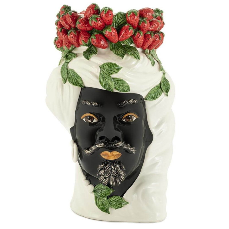 Ваза VASE STRAWBERRIES HEAD MAN BIG White Красный Белый Ваза VASE STRAWBERRIES HEAD MAN BIG White Красный Белый в Грозном | Loft Concept