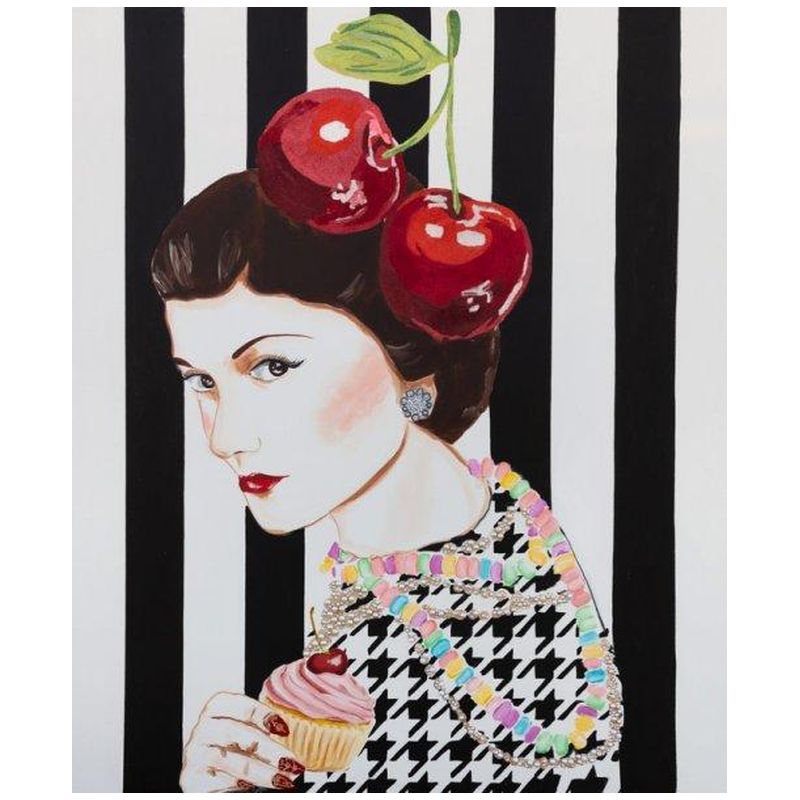 Картина Coco Chanel with Cherry Headdress Мульти Картина Coco Chanel with Cherry Headdress Мульти в Грозном | Loft Concept
