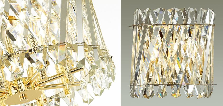 Бра Crystal Crossed Stripes Gold Бра Crystal Crossed Stripes Gold - Loft-Concept в Грозном