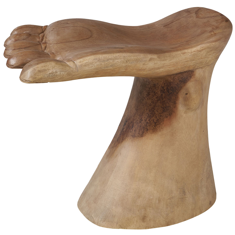 Деревянный приставной стол в виде ноги Wooden Foot Side Table Коричневый Древесина Деревянный приставной стол в виде ноги Wooden Foot Side Table Коричневый Древесина в Грозном | Loft Concept