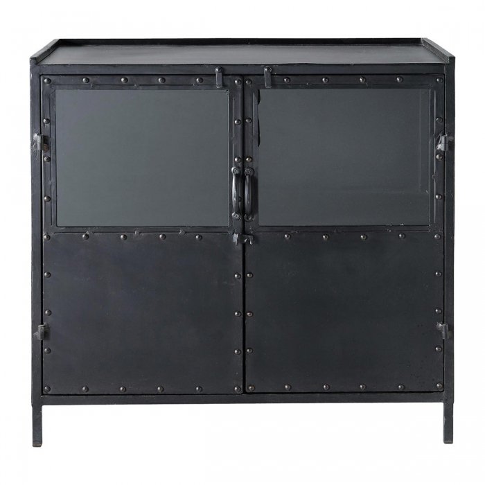 Буфет металлический в стиле Лофт Industrial Vitre Small Buffet Черный Буфет металлический в стиле Лофт Industrial Vitre Small Buffet Черный в Грозном | Loft Concept