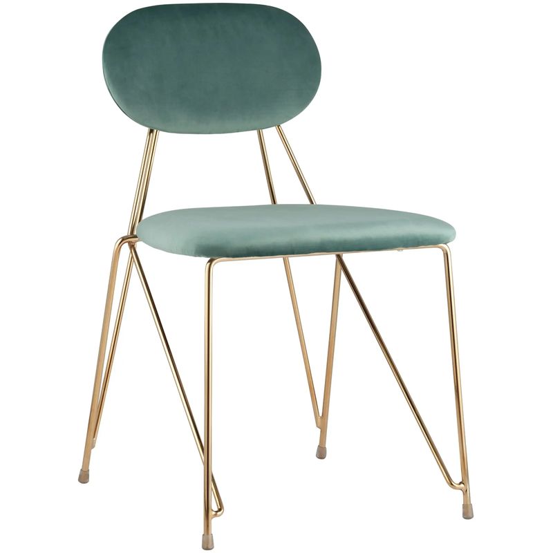 Стул Alice Chair Велюр Мятный цвет Мятный Золотой Стул Alice Chair Велюр Мятный цвет Мятный Золотой в Грозном | Loft Concept