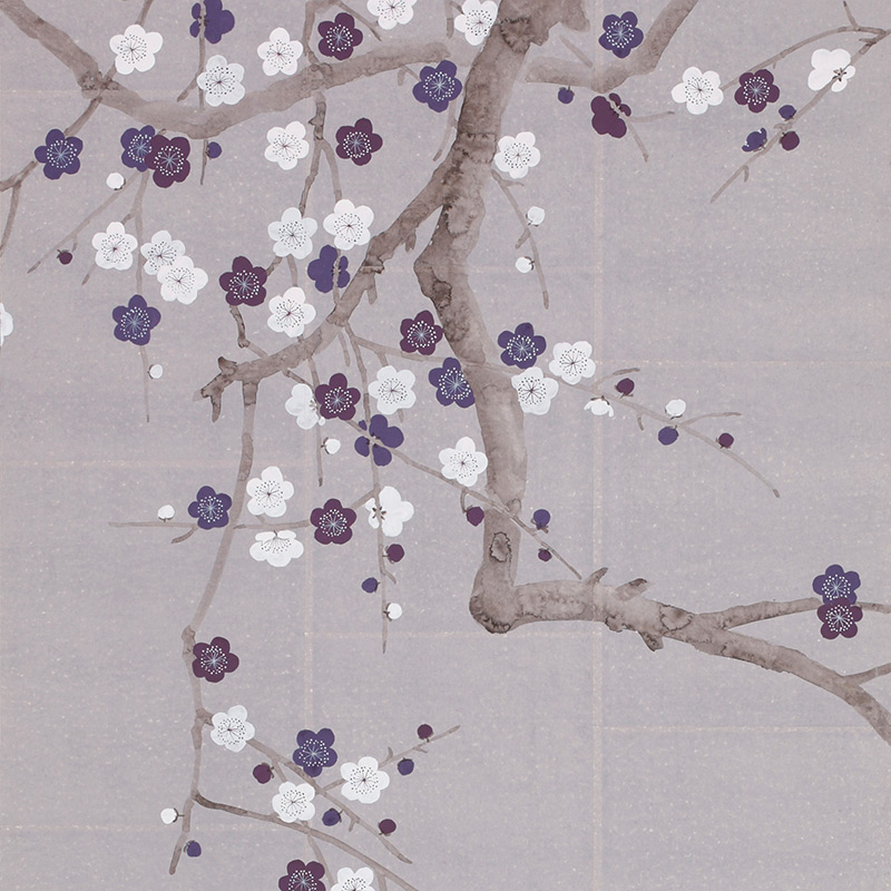 Обои ручная роспись Plum Blossom Lavender on Rich Mauve India tea paper Обои ручная роспись Plum Blossom Lavender on Rich Mauve India tea paper в Грозном | Loft Concept