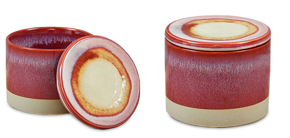 Керамическая круглая розовая шкатулка Амбре 12 см - Loft-Concept в Грозном