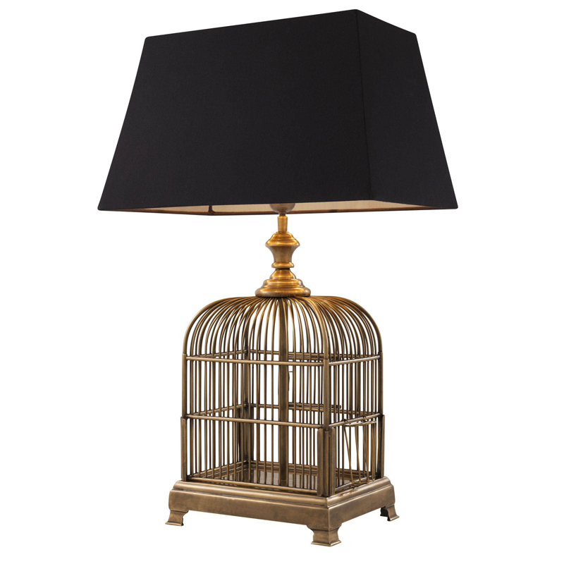 Настольная лампа Eichholtz Table Lamp Senator Винтажная латунь Черный Настольная лампа Eichholtz Table Lamp Senator Винтажная латунь Черный в Грозном | Loft Concept