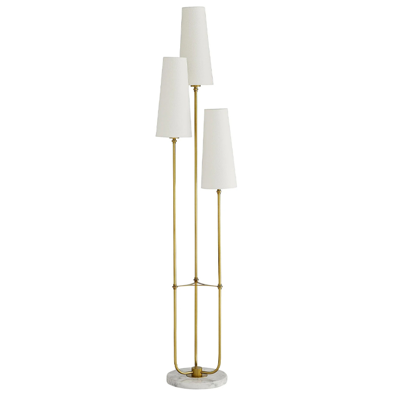 Торшер Arteriors ELIZABETH FLOOR TORCHIERE Латунь Белый Торшер Arteriors ELIZABETH FLOOR TORCHIERE Латунь Белый в Грозном | Loft Concept
