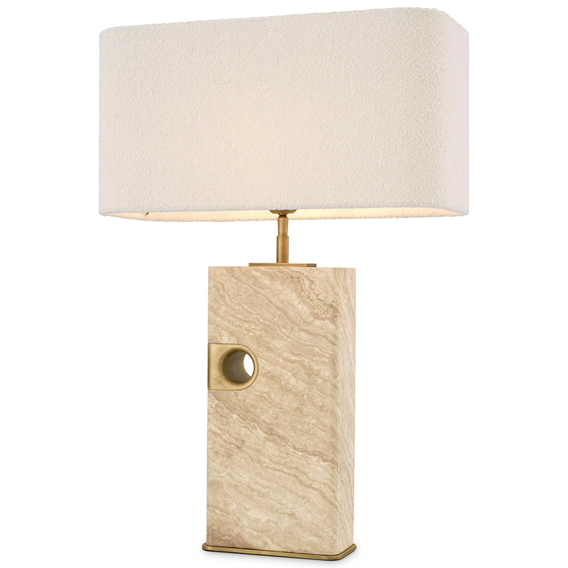 Настольная лампа Eichholtz Table Lamp Sebago Бежевый Латунь Белый Настольная лампа Eichholtz Table Lamp Sebago Бежевый Латунь Белый в Грозном | Loft Concept