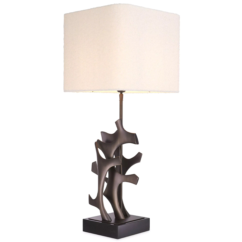 Настольная лампа Eichholtz Table Lamp Agape Темная бронза Белый Настольная лампа Eichholtz Table Lamp Agape Темная бронза Белый в Грозном | Loft Concept