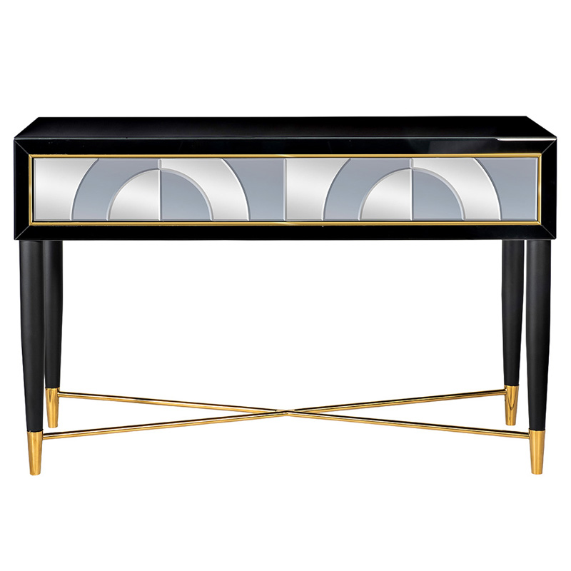 Консоль Camila Mirror Boxes Console Зеркало Золотой Черный Консоль Camila Mirror Boxes Console Зеркало Золотой Черный в Грозном | Loft Concept