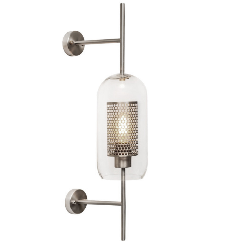 Бра Perforation Wall Lamp Nickel 67 Никель Прозрачное Стекло Бра Perforation Wall Lamp Nickel 67 Никель Прозрачное Стекло в Грозном | Loft Concept