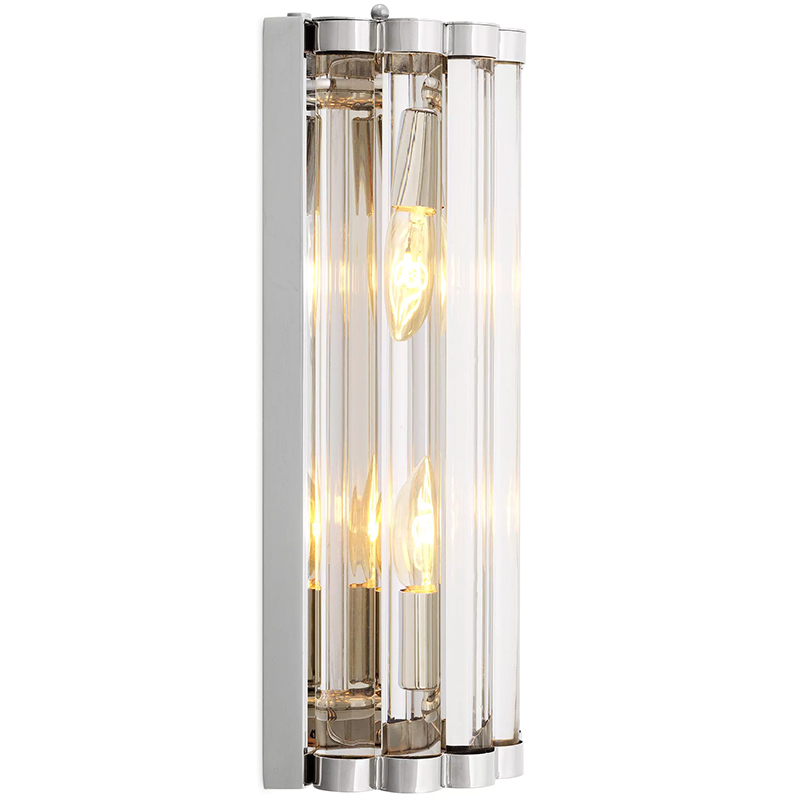 Бра Eichholtz Wall Lamp Amalfi S Nickel Прозрачное Стекло Никель Бра Eichholtz Wall Lamp Amalfi S Nickel Прозрачное Стекло Никель в Грозном | Loft Concept