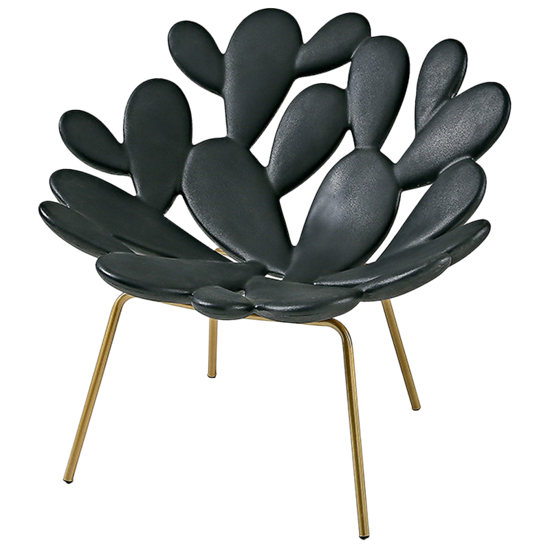 Кресло Filicudi Armchair Черный Черный Латунь Кресло Filicudi Armchair Черный Черный Латунь в Грозном | Loft Concept