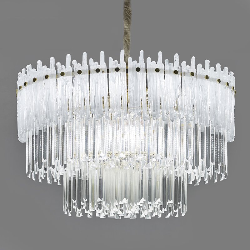 Люстра Murano Glass ICE Chandelier Золотой Белый Прозрачное Стекло Люстра Murano Glass ICE Chandelier Золотой Белый Прозрачное Стекло в Грозном | Loft Concept
