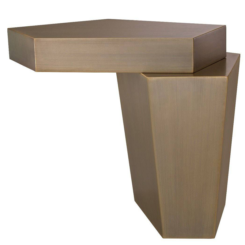 Приставной стол Eichholtz Coffee Table Calabasas High brass Латунь Античная полированная Приставной стол Eichholtz Coffee Table Calabasas High brass Латунь Античная полированная в Грозном | Loft Concept