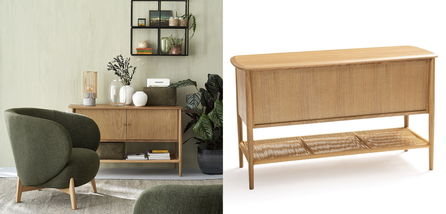 Комод с 2-мя дверцами и полкой из пеньковой веревки Espen Chest of drawers - фото №1