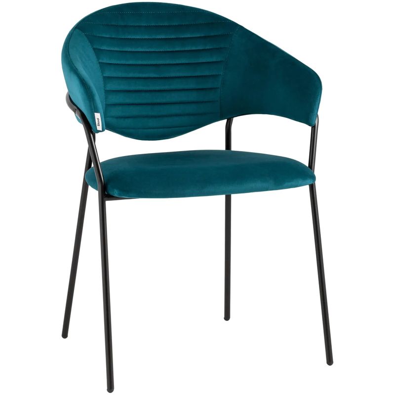 Стул Alexis Chair Сине-Зеленый Велюр Бирюзовый Черный Стул Alexis Chair Сине-Зеленый Велюр Бирюзовый Черный в Грозном | Loft Concept