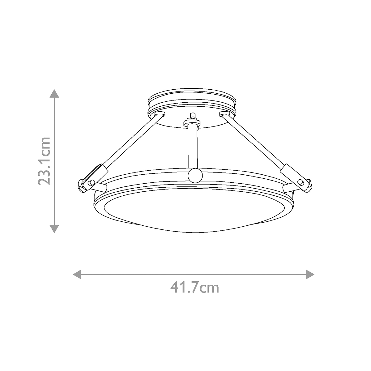 Потолочный светильник цвета латунь с плоским круглым плафоном Hinkley в Грозном