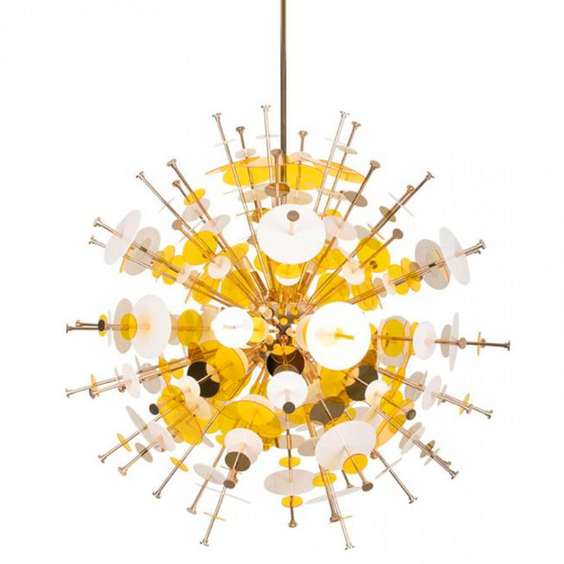 Люстра Dandelion Yellow диаметр 78 Золотой Желтый Белый Люстра Dandelion Yellow диаметр 78 Золотой Желтый Белый в Грозном | Loft Concept
