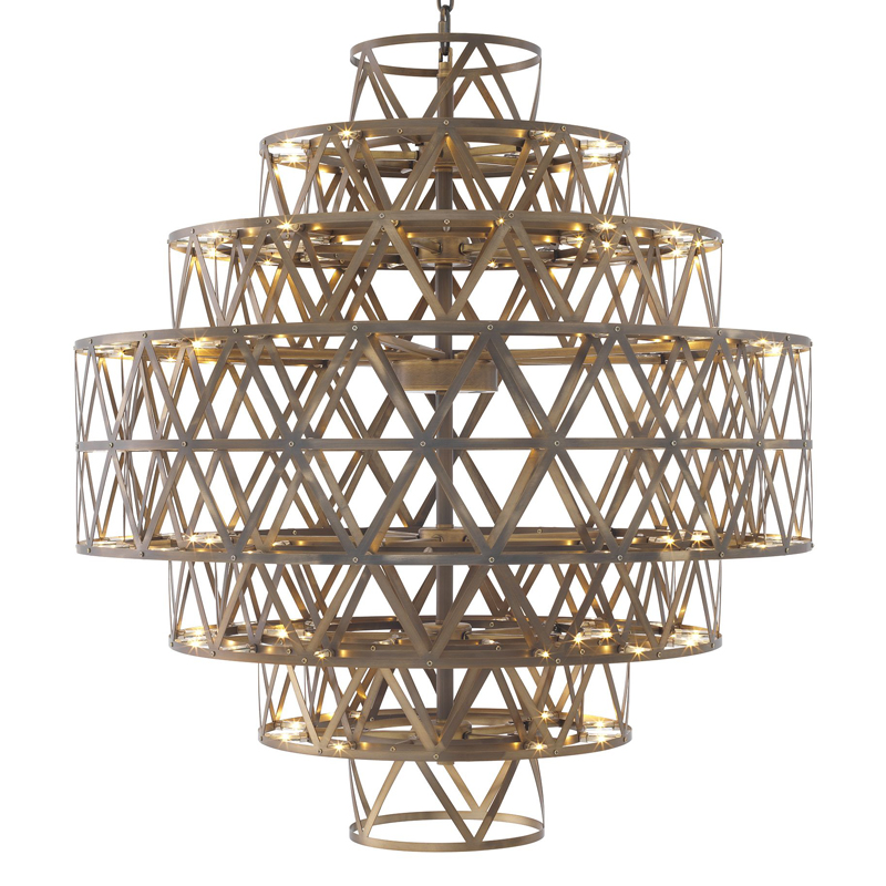 Люстра Eichholtz Chandelier Clinton brass Латунь Античная полированная Люстра Eichholtz Chandelier Clinton brass Латунь Античная полированная в Грозном | Loft Concept