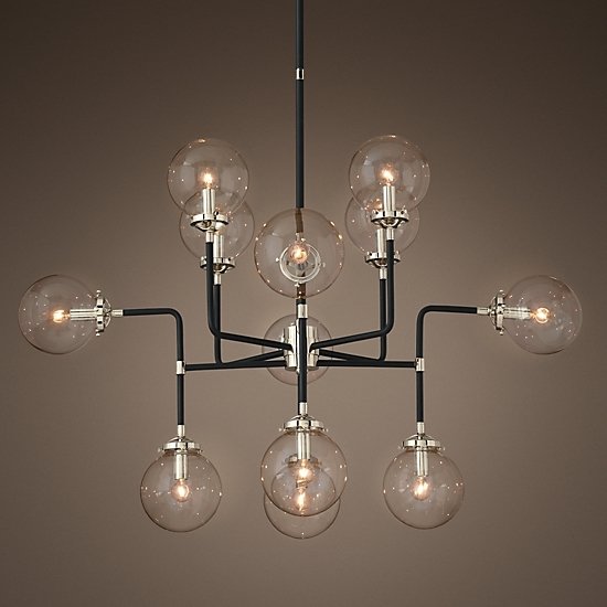Люстра BISTRO GLOBE CLEAR GLASS SILVER CHANDELIER 12 Черный Серебряный Прозрачное Стекло Люстра BISTRO GLOBE CLEAR GLASS SILVER CHANDELIER 12 Черный Серебряный Прозрачное Стекло в Грозном | Loft Concept