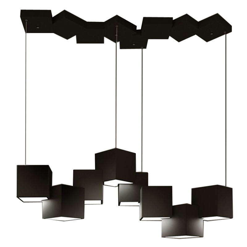 Дизайнерский светодиодный светильник Черный Eight Squares Lamp Черный Дизайнерский светодиодный светильник Черный Eight Squares Lamp Черный в Грозном | Loft Concept
