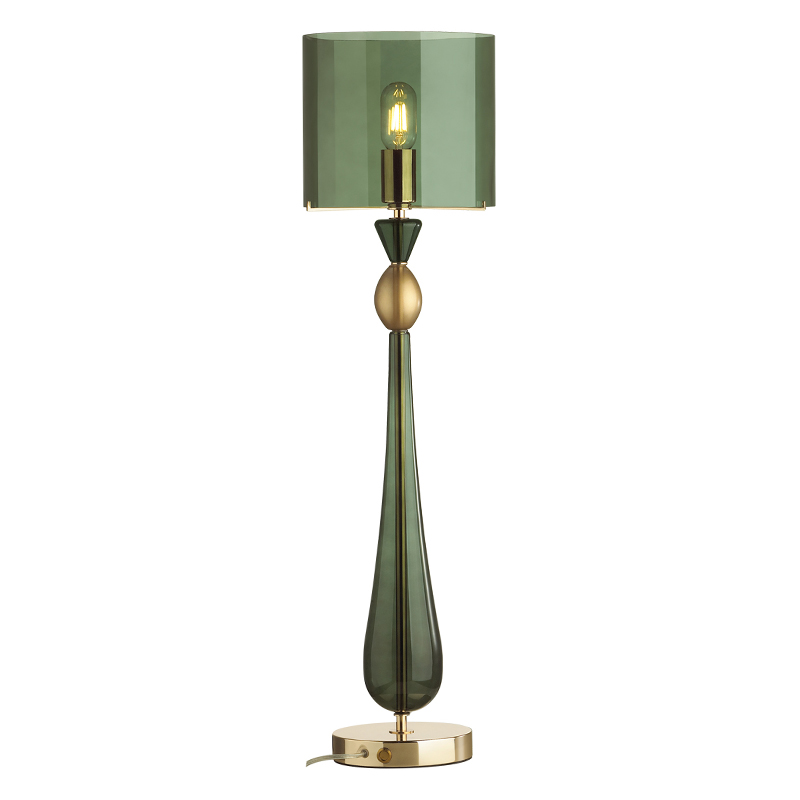 Настольная лампа Roser Green Table Lamp Зеленый Золотой Настольная лампа Roser Green Table Lamp Зеленый Золотой в Грозном | Loft Concept